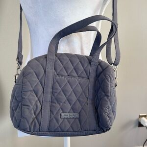 Vera Bradley Gray Quilted Shoulder Bag